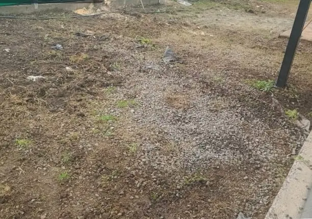 Terreno a césped, antes