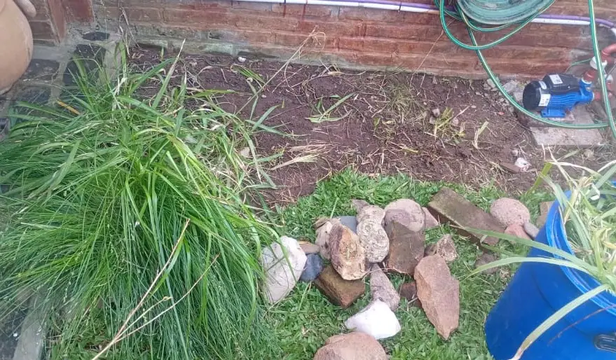 Patio renovado, antes